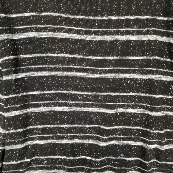 NWD New Woman Design Cowl Neck Half Sleeve Sweater 2X Black c/ Glitter Threading - Picture 3 of 6